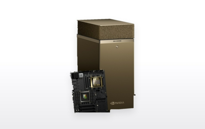 NVIDIA DGX Station et sa carte GB300 Grace Blackwell Ultra (design de référence NVIDIA)